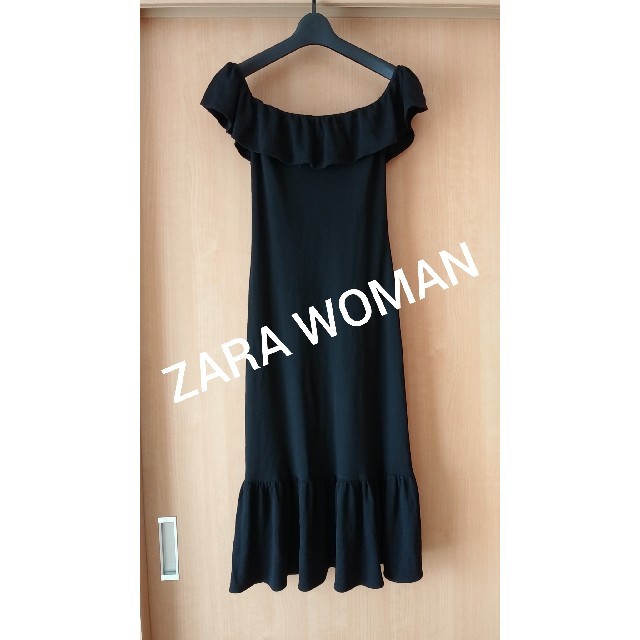 ZARA(ザラ)のZARA WOMAN★美ライン♪ブラックワンピース レディースのワンピース(ロングワンピース/マキシワンピース)の商品写真