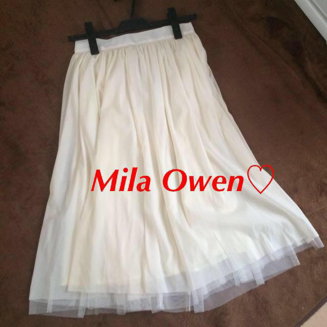 Mila Owen(ミラオーウェン)の新品未使用♡チュールスカート レディースのスカート(ひざ丈スカート)の商品写真