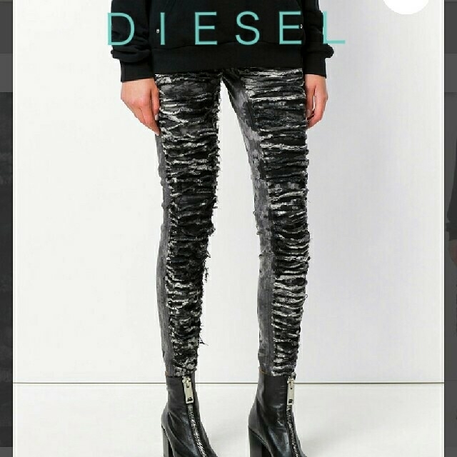 DIESEL(ディーゼル)のディーゼル フリンジダメージストレッチスキニー レディースのパンツ(デニム/ジーンズ)の商品写真