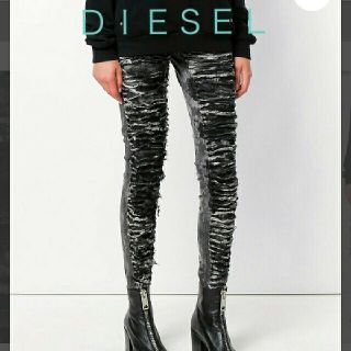 ディーゼル(DIESEL)のディーゼル フリンジダメージストレッチスキニー(デニム/ジーンズ)