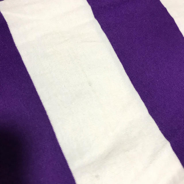 KANGOL(カンゴール)のKANGOL×FREAK'S STORE＊ビッグシルエットボーダーロンT 白 紫 メンズのトップス(Tシャツ/カットソー(七分/長袖))の商品写真