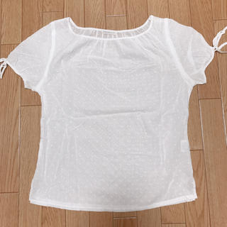 ドゥファミリー(DO!FAMILY)の水玉 ドット カットソー Tシャツ ブラウス 白 ホワイト(カットソー(半袖/袖なし))