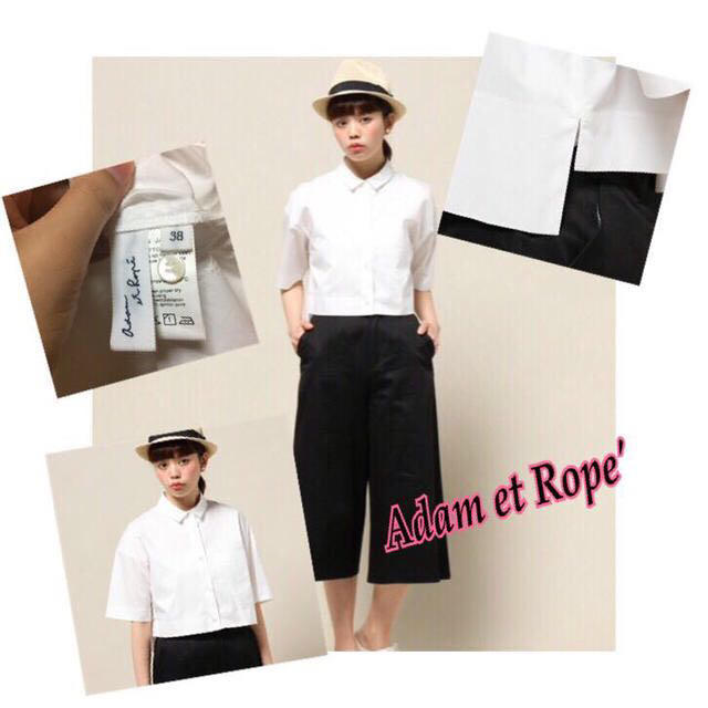 Adam et Rope'(アダムエロぺ)のアダムエロペ ♡ コットンシャツ レディースのトップス(シャツ/ブラウス(半袖/袖なし))の商品写真