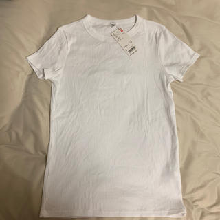 ユニクロ(UNIQLO)のUNIQLO 白リブＴシャツ(Tシャツ(半袖/袖なし))