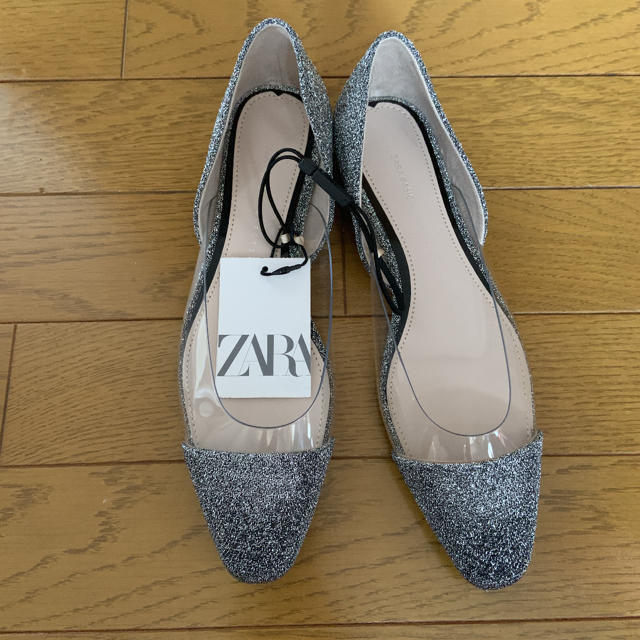 ZARA(ザラ)のzara  クリアフラットシューズ レディースの靴/シューズ(バレエシューズ)の商品写真