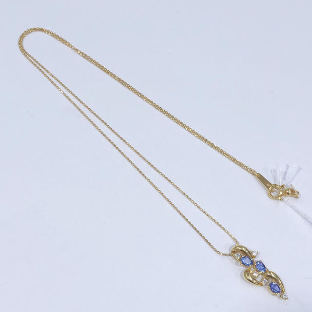 ダイヤ K18 ネックレスの通販 by Su's shop｜ラクマ タンザナイト ダイヤモンド ➳サイズ