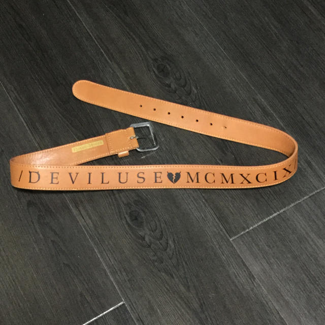 Deviluse(デビルユース)のDeviluse Leather Belt Camel レザーベルト ブラウン メンズのファッション小物(ベルト)の商品写真