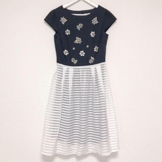 春夏服 1回着美品☆ TOCCA トッカ 花柄 ボーダー ワンピース size0