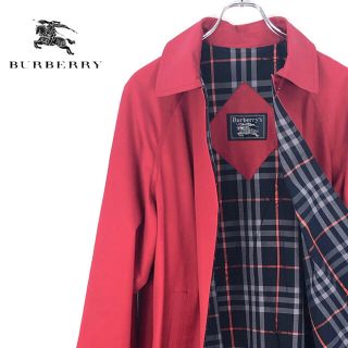 バーバリー(BURBERRY) ステンカラーコート(メンズ)（レッド/赤色系）の