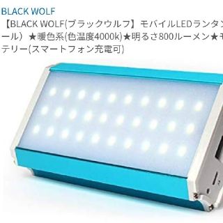 スノーピーク(Snow Peak)の800lm　black wolf　 高輝度　ledランタン　デイジーチェーン付き(ライト/ランタン)