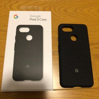 アンドロイド(ANDROID)の  Google Pixel3 純正ファブリックケース カーボン（黒）(Androidケース)