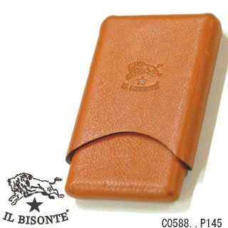 イルビゾンテ(IL BISONTE)のこう様専用★新品★ILBISONTE ヤキヌメ革被蓋式カードケース (名刺入れ/定期入れ)