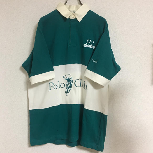 Polo Club(ポロクラブ)の90s POLO CLUB【ポロクラブ】ブランドビッグロゴ！ラガーシャツ！ メンズのトップス(ポロシャツ)の商品写真