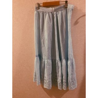 ロキエ(Lochie)のfrance vintage cotton skirt.(ひざ丈スカート)