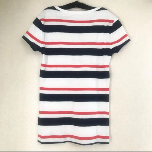 TOMMY HILFIGER(トミーヒルフィガー)のトミーヒルフィガー ボーダー Tシャツ Ｖネック TOMMY トミー S レディースのトップス(Tシャツ(半袖/袖なし))の商品写真