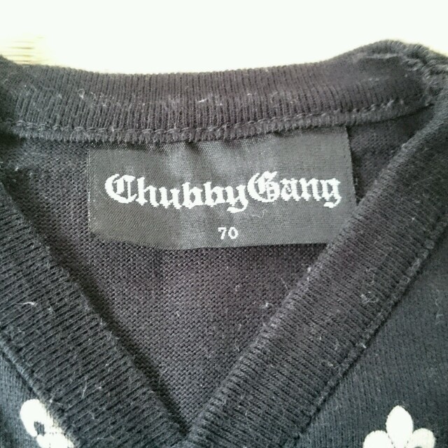 CHUBBYGANG(チャビーギャング)のチャビーギャング☆ロンパ&スタイセット キッズ/ベビー/マタニティのベビー服(~85cm)(ロンパース)の商品写真