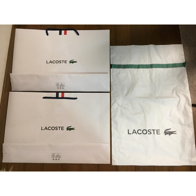 LACOSTE(ラコステ)のラコステ紙袋2枚 プレゼント用袋 レディースのバッグ(ショップ袋)の商品写真