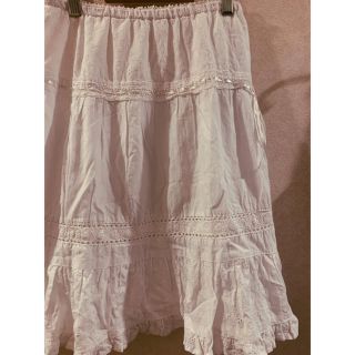 ロキエ(Lochie)のvintage cutwork lace skirt.(ひざ丈スカート)