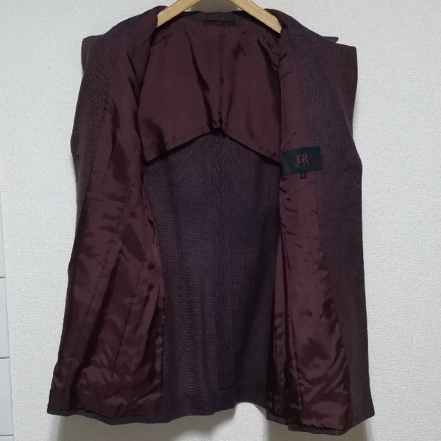 J&R(ジェイアンドアール)のJ＆R　ジャケット　紫　紺　小豆色 レディースのジャケット/アウター(テーラードジャケット)の商品写真