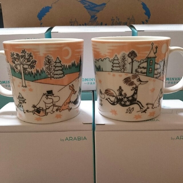 4個セット MOOMIN VALLEY PARK /限定ARABIAマグカップ