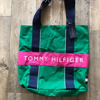 トミーヒルフィガー(TOMMY HILFIGER)の新品！ トミーヒルフィーガー トートバッグ グリーン(トートバッグ)