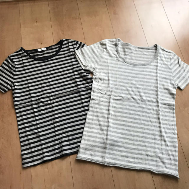 MUJI (無印良品)(ムジルシリョウヒン)の専用★無印良品 ベルメゾン★ボーダー Tシャツ★S★２枚セット★ レディースのトップス(Tシャツ(半袖/袖なし))の商品写真