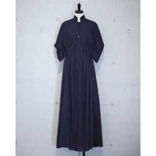 マメ(mame)のマメ mame Lattice Pattern Dress navy size2(ロングワンピース/マキシワンピース)