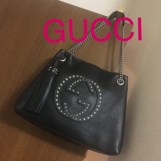 グッチ(Gucci)のグッチトートバッグ✨ブラック/シルバー✨レア✨グッチショルダーバッグ❣️(トートバッグ)