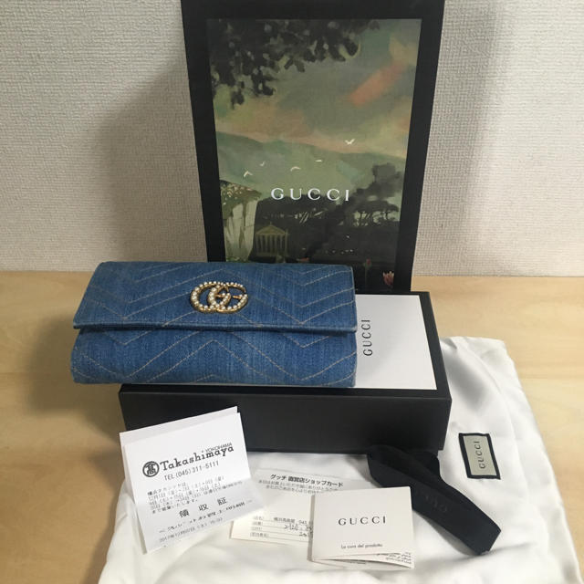 Gucci - グッチ  GGマーモント 日本限定 超レア デニムGUCCI財布正規品✨✨✨の通販 by ♪パスタ♪✨プロフ必読願います☆'s shop｜グッチならラクマ