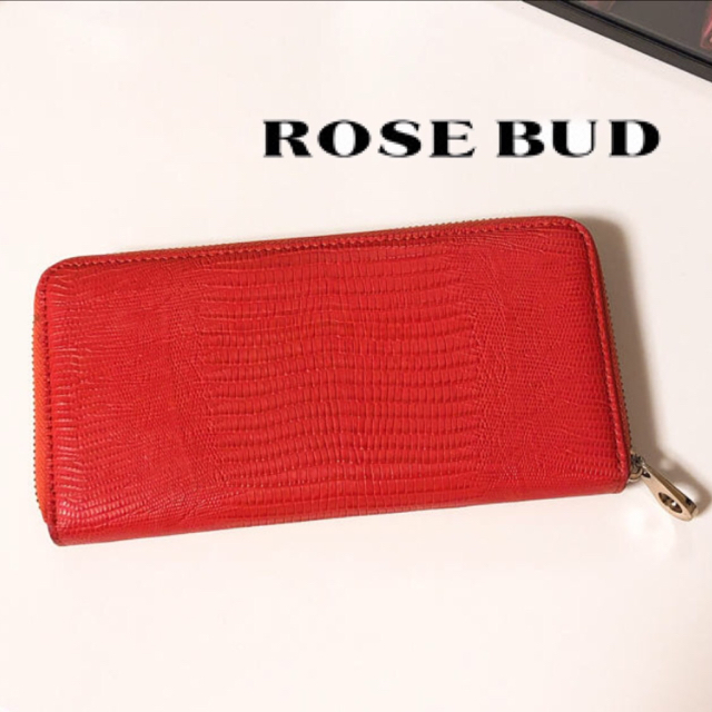 ROSE BUD(ローズバッド)のROSE BAD レザー型押しウォレット ラウンドジップ レディースのファッション小物(財布)の商品写真