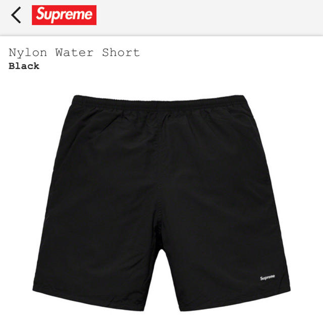 supreme Nylon Water Short 黒 新品 L  2019SS水着/浴衣