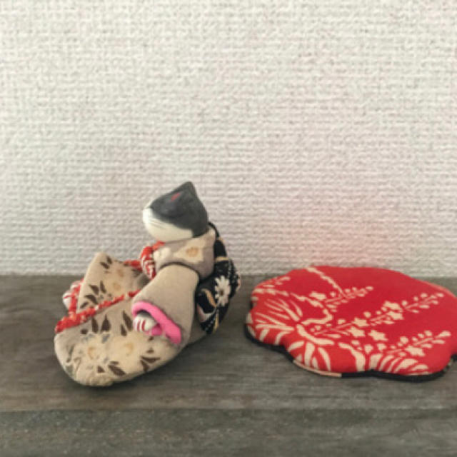値下人形作家 松本浩子さんの招き猫 ネコ ねこ 粘土 ハンドメイドのぬいぐるみ/人形(人形)の商品写真