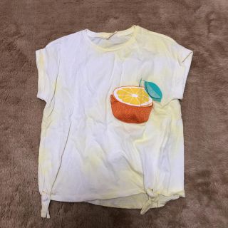 ザラキッズ(ZARA KIDS)の送料込みZARAオレンジTシャツ☆116センチ(Tシャツ/カットソー)