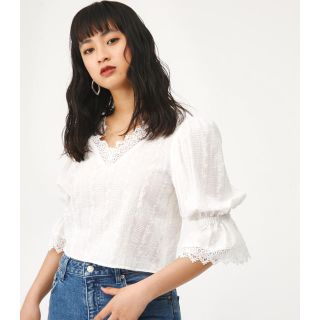 スライ(SLY)のBACK LACE UP SHORT TOPS(シャツ/ブラウス(長袖/七分))