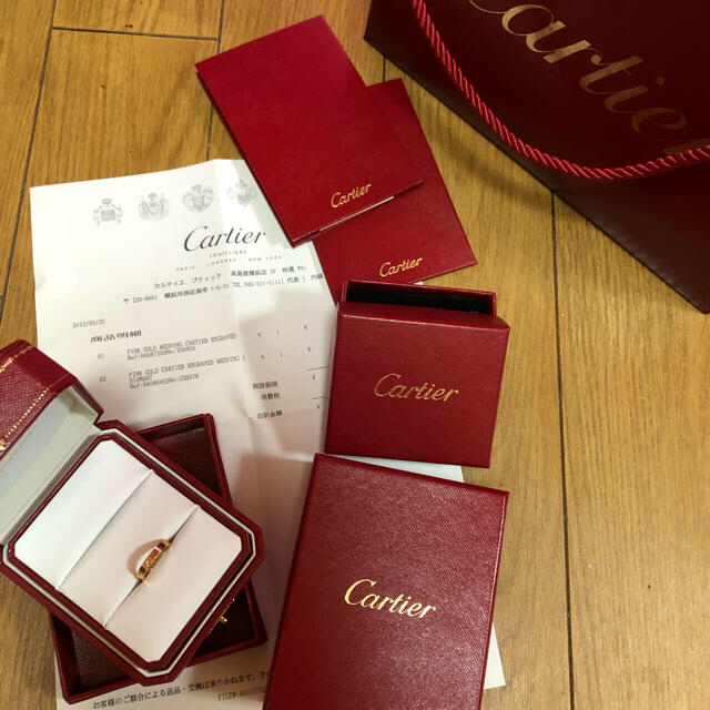 Cartier(カルティエ)のカルティエピンクゴールドダイヤいりドゥウエディング レディースのアクセサリー(リング(指輪))の商品写真