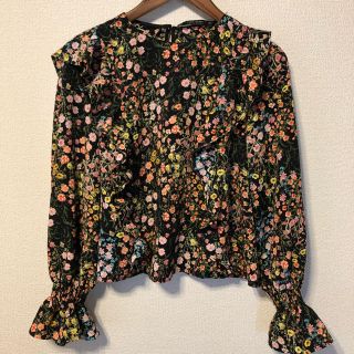 ザラ(ZARA)のZARA 花柄 長袖ブラウス(シャツ/ブラウス(長袖/七分))