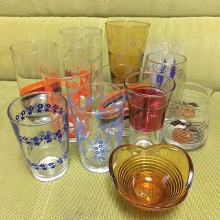 昭和レトロ　コップ＆食器セット(グラス/カップ)