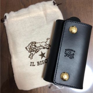 イルビゾンテ(IL BISONTE)のイルビゾンテ キーケース 6連 黒 ブラック 新品(キーケース)