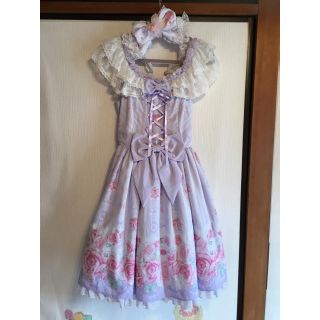 アンジェリックプリティー(Angelic Pretty)のAngelicPrettyRomanticRoseLetterジャンパースカート(ひざ丈ワンピース)