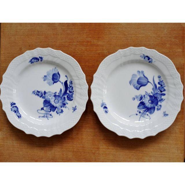4枚セット Royal Copenhagen ブルーフラワー カーブ プレートキッチン/食器