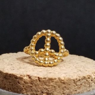 クレセントルナ PAZ RING Peaceマーク GD シルバーアクセサリー(リング(指輪))