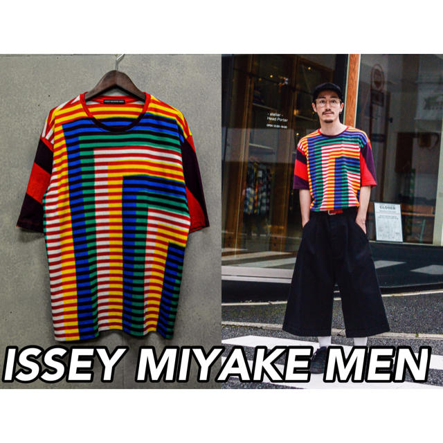 ISSEY MIYAKE(イッセイミヤケ)のISSEY MIYAKE MEN / ボーダープリントTシャツ / 3 メンズのトップス(Tシャツ/カットソー(半袖/袖なし))の商品写真