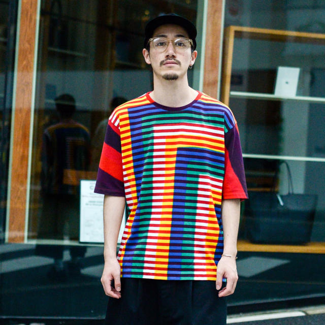 ISSEY MIYAKE(イッセイミヤケ)のISSEY MIYAKE MEN / ボーダープリントTシャツ / 3 メンズのトップス(Tシャツ/カットソー(半袖/袖なし))の商品写真