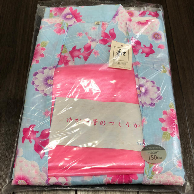 motherways(マザウェイズ)のマザウェイズ 女の子 浴衣 150 新品未使用 キッズ/ベビー/マタニティのキッズ服女の子用(90cm~)(甚平/浴衣)の商品写真