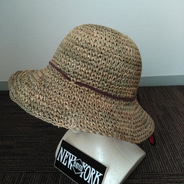 NEW YORK HAT(ニューヨークハット)の春夏　ニューヨークハット　麦わら帽子 レディースの帽子(麦わら帽子/ストローハット)の商品写真