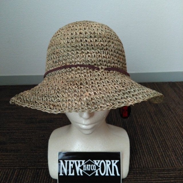 NEW YORK HAT(ニューヨークハット)の春夏　ニューヨークハット　麦わら帽子 レディースの帽子(麦わら帽子/ストローハット)の商品写真