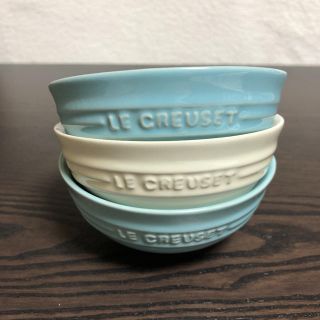 ルクルーゼ(LE CREUSET)のsatobi様専用   Le Creuset サテンブルー2 アイボリー1(食器)