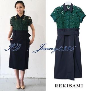 サカイ(sacai)のREKISAMI【￥49,680 花柄レースコンビワンピース】(ひざ丈ワンピース)