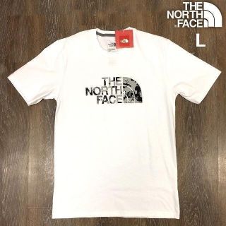 ザノースフェイス(THE NORTH FACE)の売切!ノースフェイス 迷彩 カモフラ 半袖コットンTシャツ(L)白 180902(Tシャツ/カットソー(半袖/袖なし))