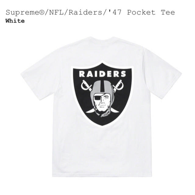 Sサイズ Supreme NFL Raiders 47 Pocket Tee